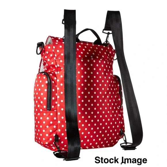 JuJuBe Be Sporty Disney Backpack‎ Diaper Bag Minnie Mouse Red Polka Dot NWT - Picture 3 of 9